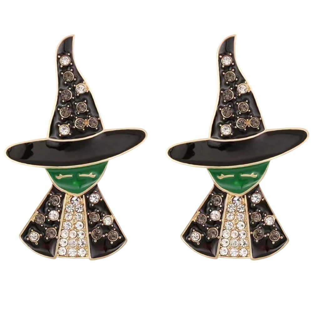 New Wicked Witch Wizard of Oz Rhinestone Earrings Elphaba Disney